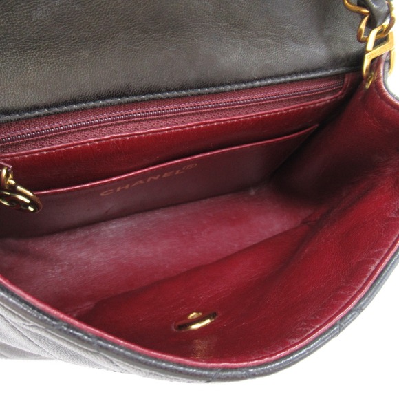 Chanel Black Chain Matelasse Mini Bag Shoulder Lambskin - Picture 5 of 10